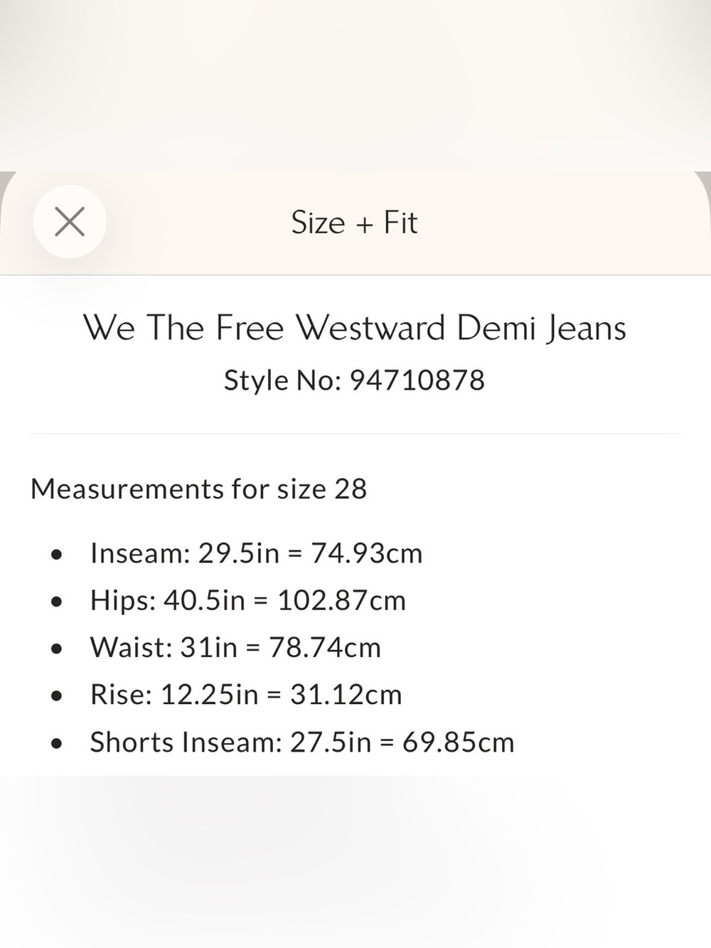 FREE PEOPLE We The Free Westward Demi Jeans Size 30R - Picture 10 of 14